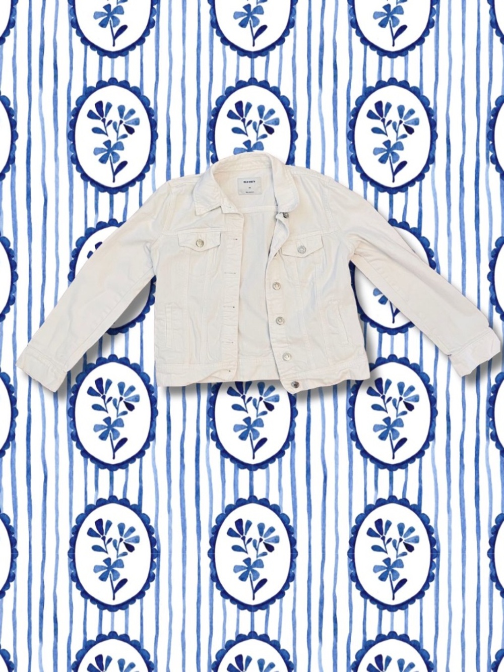 White Denim Jacket Womens, XS
